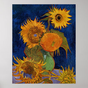 Poster Galeria Vincent van Gogh Seis GirassóisHD Arte fin