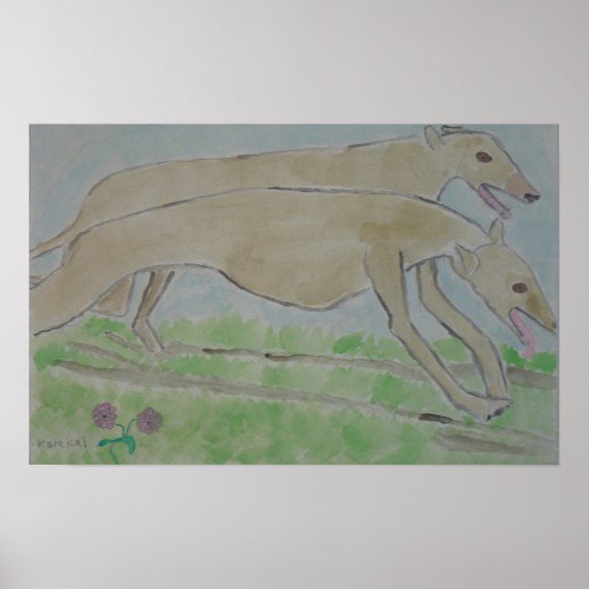 Poster galgo/greyhound (Frente)