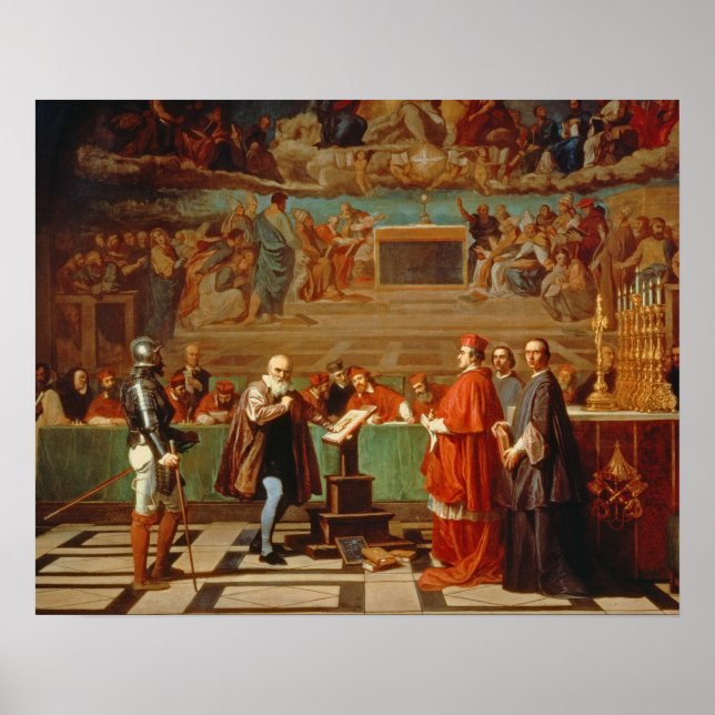 Poster Galileo Galilei (1564-1642) antes dos membros do (Frente)