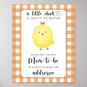 Poster Galinha amarela - Ajude a futura mãe ocupada