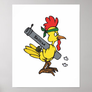 Poster galinha de combate