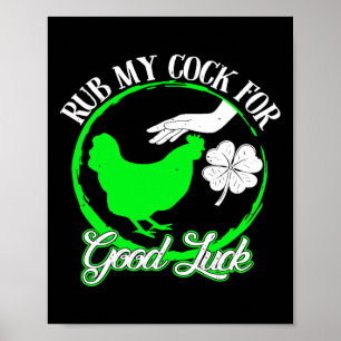 Poster Galinha Esfregue Meu Dia de São Patrício De Boa So