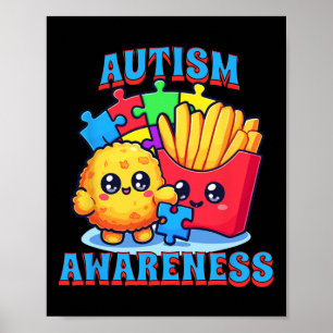 Poster Galinha Nugget E Franceses Fritam Autismo Sensibil