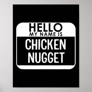 Poster Galinha Nugget Fácil Diversão de Costume de Último