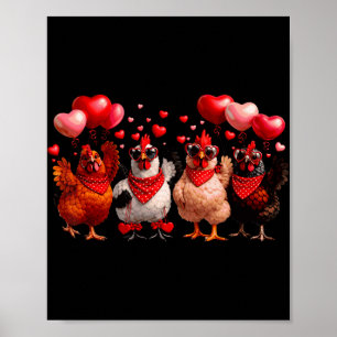 Poster Galininhas Engraçadas E Fazendas De Animais Felize