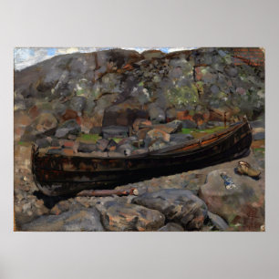 Poster Gallen-Kallela - Barco Numa Costa Rocky