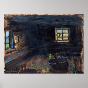 Poster Gallen-Kallela - Interior Sauna