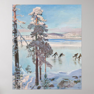 Poster Gallen-Kallela Kalela Scaters Luistelijat CC0814