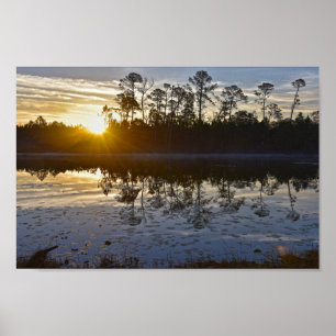 Poster Galliard Lake Sunrise, Santuário de Aves de Audub