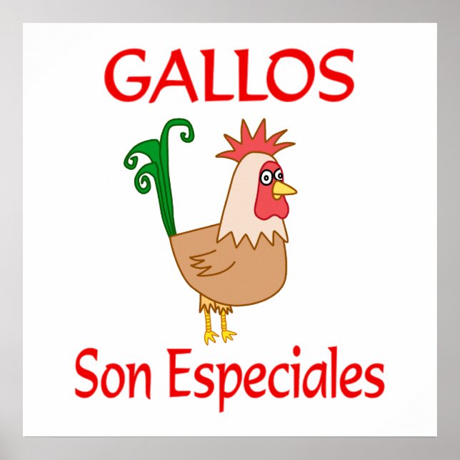 Poster Gallos Son Especiales (Frente)