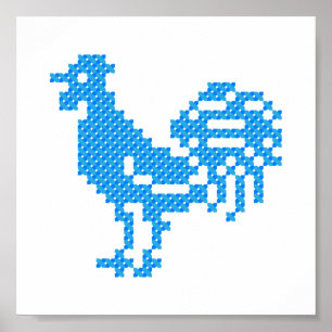Poster Galo Azul