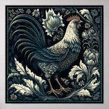 Galo negro - morando no campo