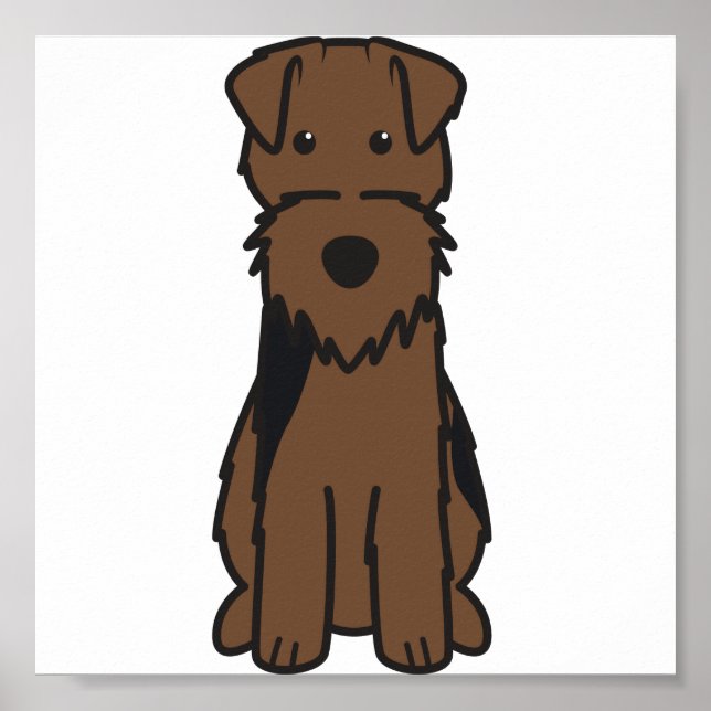 Póster Galsh Terrier Dog Cartoon (Frente)