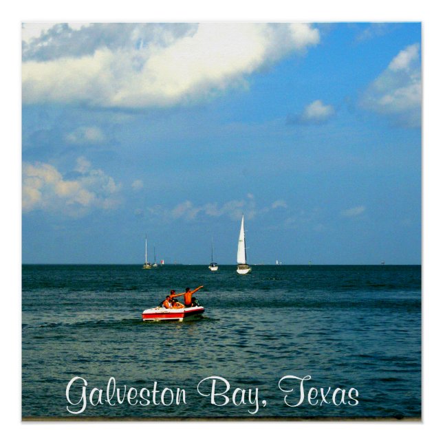 Póster Galveston Bay, Texas (Frente)