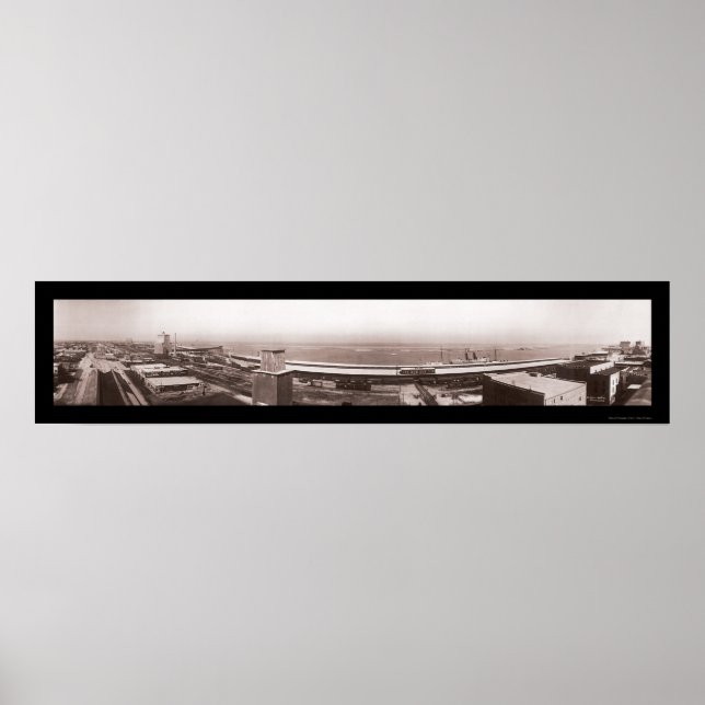 Poster Galveston Bay TX Foto 1910 (Frente)
