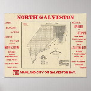 Póster Galveston norte