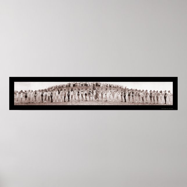 Póster Galveston Pageant Foto 1928 (Frente)