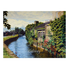 Póster Galway City Irlanda Canal View