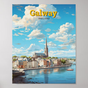 Poster Galway Ireland Viagens vintage