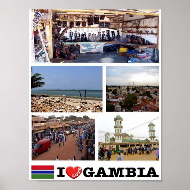 Poster Gâmbia - Eu Amo - (Frente)