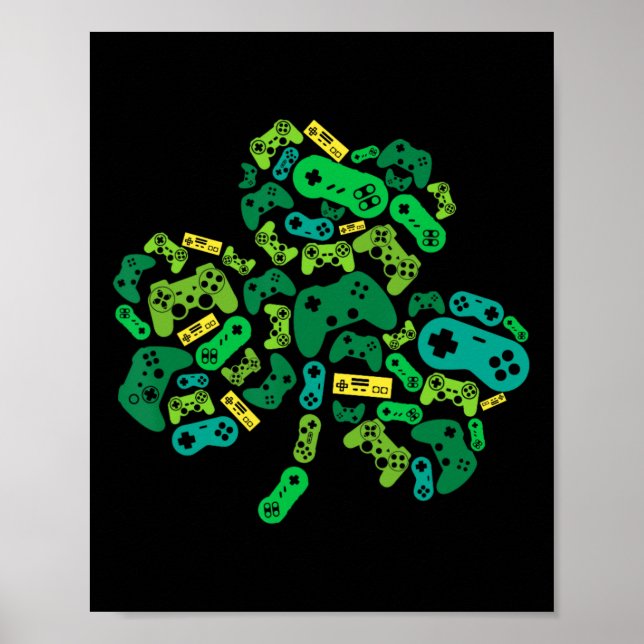 Poster Game Controller Shamrock Dia de São Patrício Boys  (Frente)