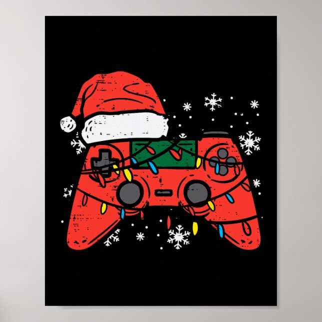 Poster Gamer Controller Xmas Boys Jovens Meninos Me Joven (Frente)
