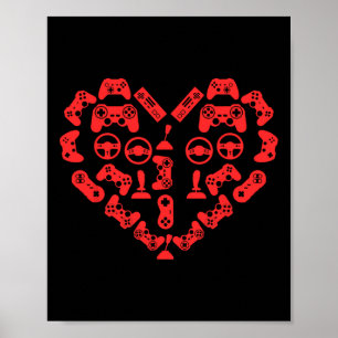 Poster Gamer de jogos Legal com Dia de os namorados de co