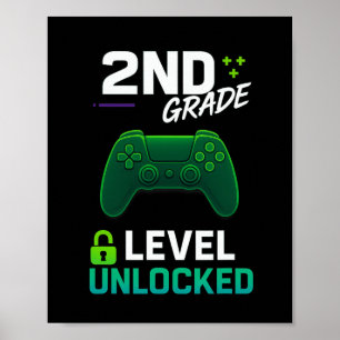 Poster Gamer desbloqueado do nível da 2ª série para Ck ir