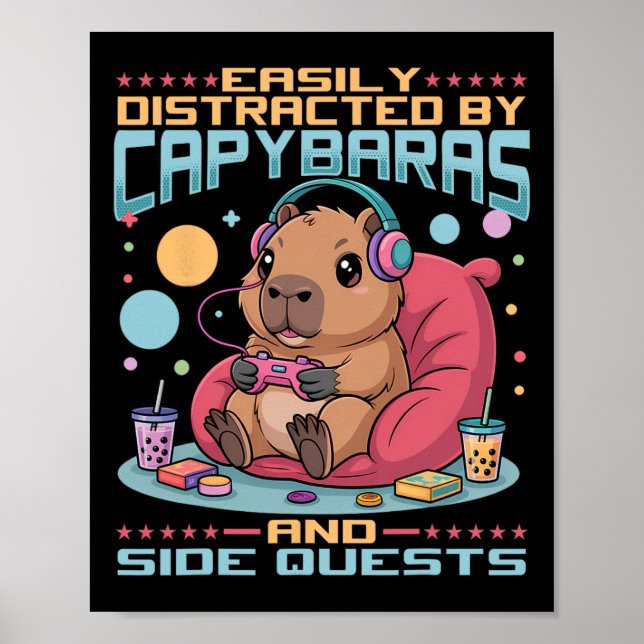 Poster Gamer Gaming Capyra Video Game 1  (Frente)