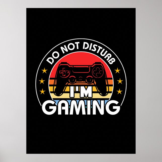 Poster Gamer Gift | Eu Jogo Não Incomodar (Frente)