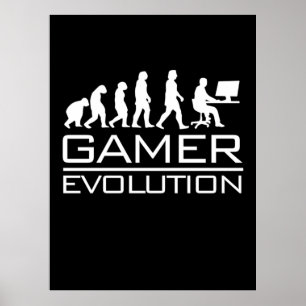 Poster Gamer Gift   Evolução dos jogadores