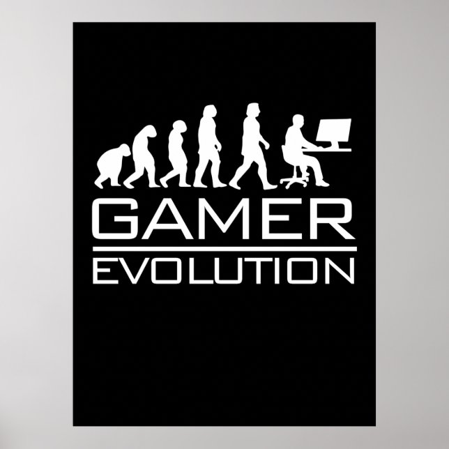 Poster Gamer Gift | Evolução dos jogadores (Frente)