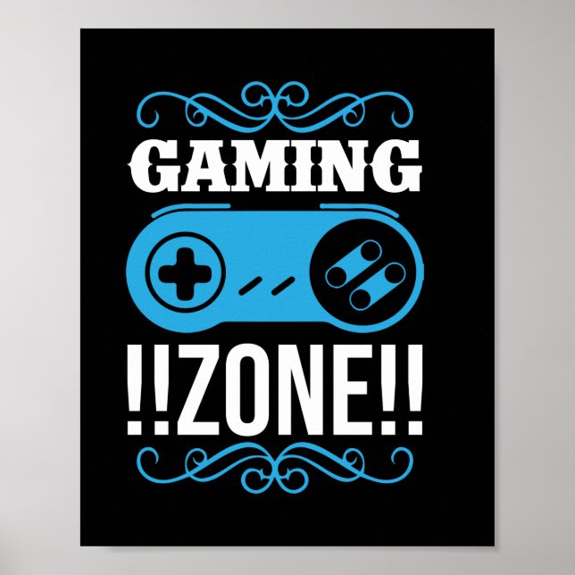 Poster Gamer Gift Gaming Zone (Frente)