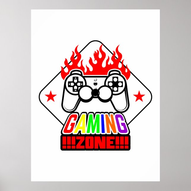 Poster Gamer Gift Gaming Zone (Frente)