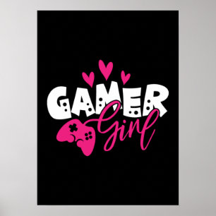 Poster Gamer Girl - Vídeo Gamer, Jogos, Vídeo Game, Jogo