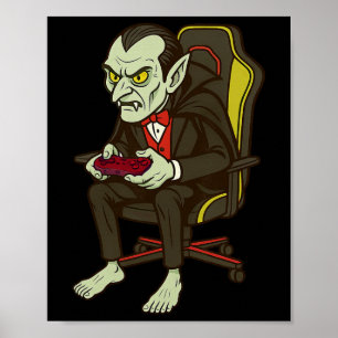 Poster Gamer Halloween Vampire Scary Game Game Bo