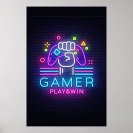 Poster Gamer Neon