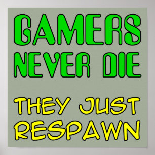 Póster Gamer Nunca Morre Eles Ressuscitam Placa Sinal Pos