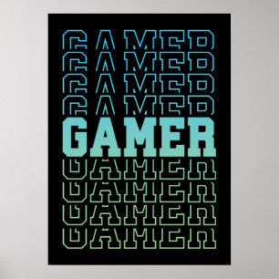 Poster Gamer Retro Old School - Jogos Engraçados