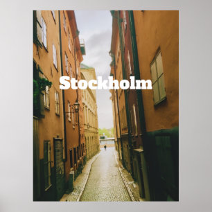 Poster Gamla Stan, Estocolmo Lembrança, Retro Europa 