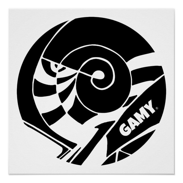Póster GAMY® Black Logo  (Frente)