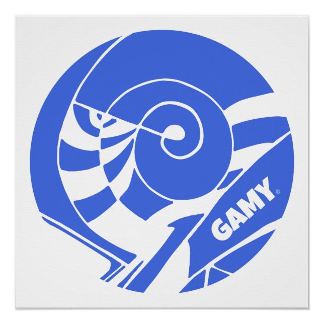 Póster GAMY® Royal blue Logo  (Frente)
