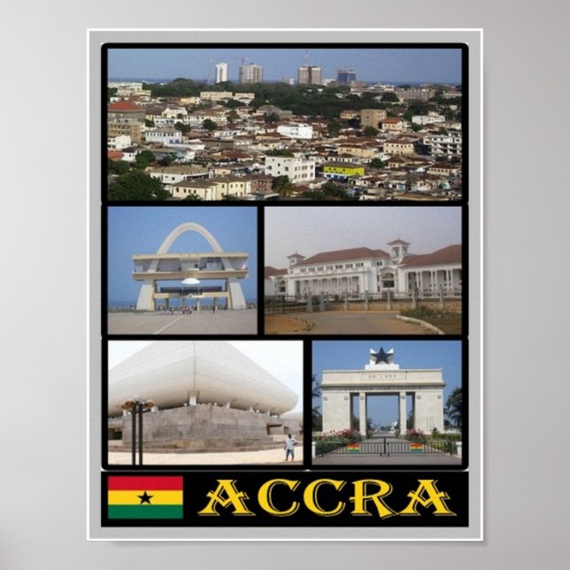Poster Gana - Accra - Mosaico - (Frente)