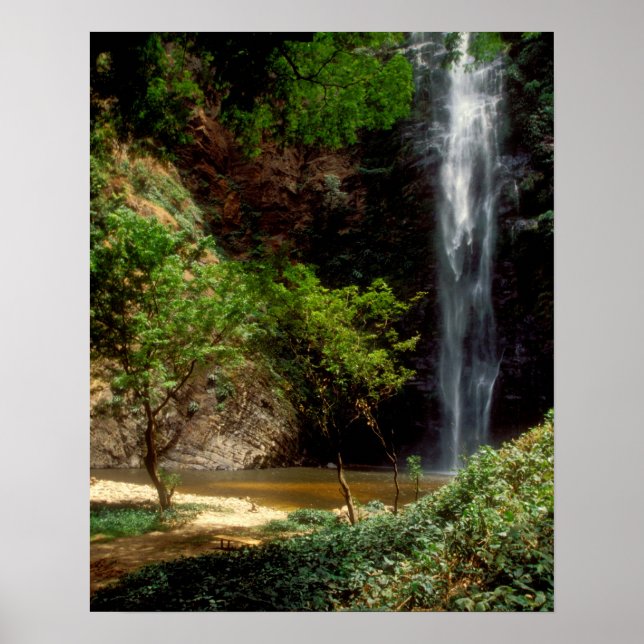 Póster Gana: Cachoeira Wli, também conhecida como Cachoei (Frente)