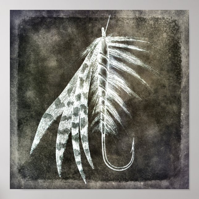 Poster Gancho De Peixe - Peixe De Pesca De Voo - Castanho (Frente)