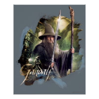 Gandalf com funcionarios e espada