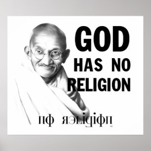 Poster Gandhi on God