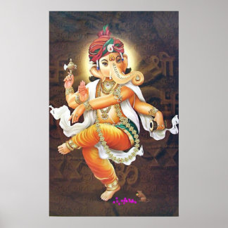 Póster ganesha dançante