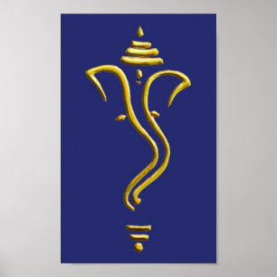 Poster Ganesha Dourado II