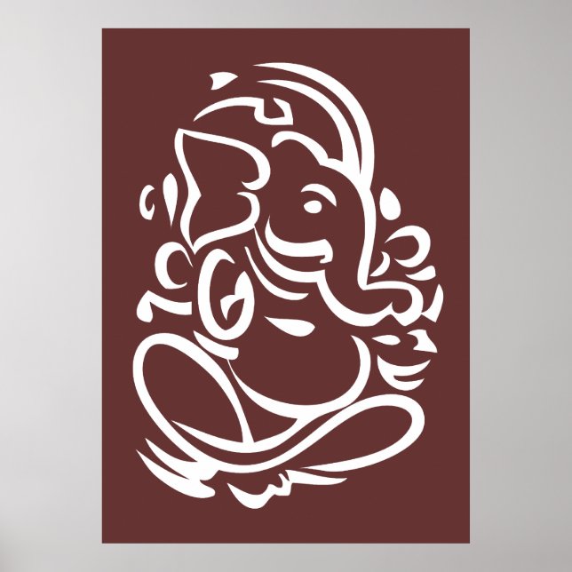 Póster Ganesha - Sinal de Deus Hindu (Frente)